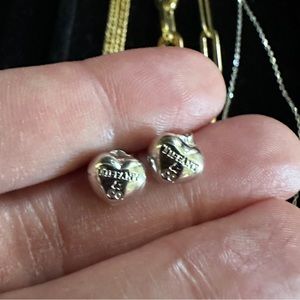 18k real white gold earrings